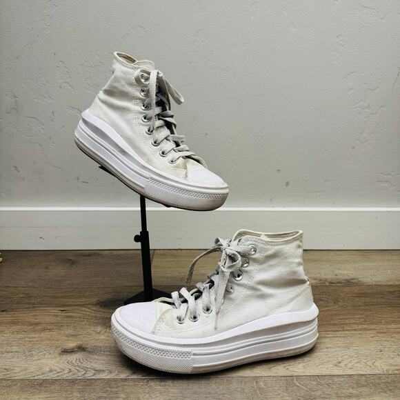 Converse Chuck Taylor All Star Move high-top platform sneaker white Womens 6 - Picture 1 of 10